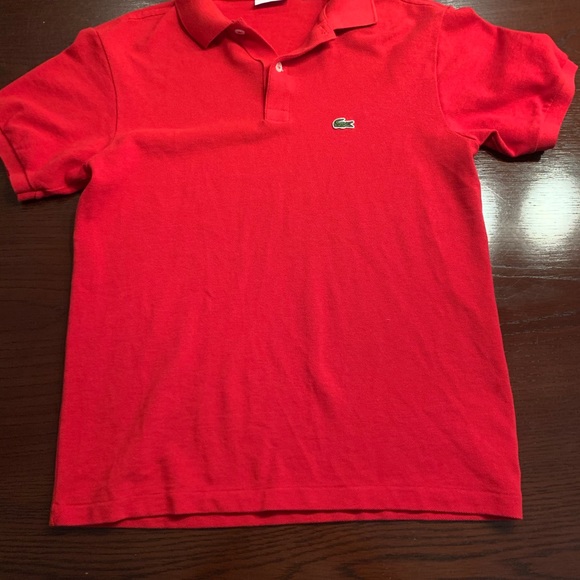 Worn Twice! Boys Sz 14 Red Lacoste Polo - Picture 3 of 6